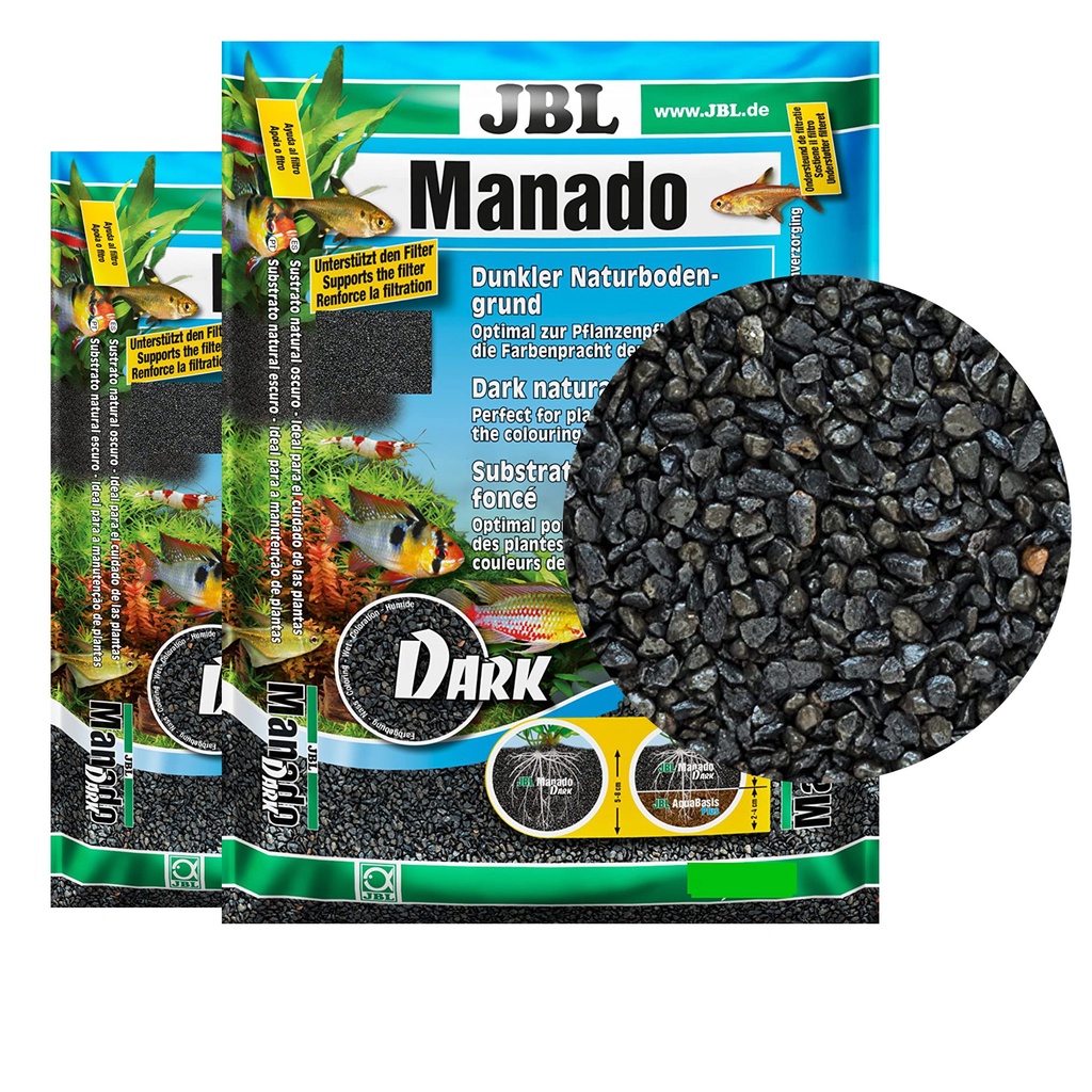 JBL Manado Dark 5 L- Substrat naturel pour aquarium