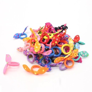 Kit Rabicó de Cabelo Meia Seda Com Enfeite Xuxinhas Rabico Lacinho Elástico Infantil Adulto Schrunchies Bow Hair Orelhas de Coelho Amarrador