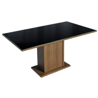 Mesa Madesa Retangular Tampo de Vidro 5275 Rustic/Preto em Oferta na Shopee