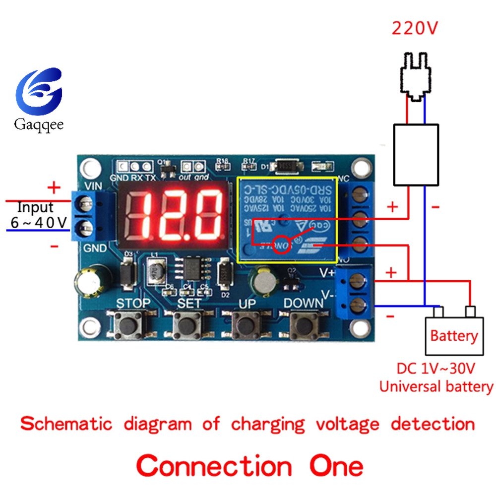LED Display Battery Charge Discharge Module DC Power Indicator for Lead ...