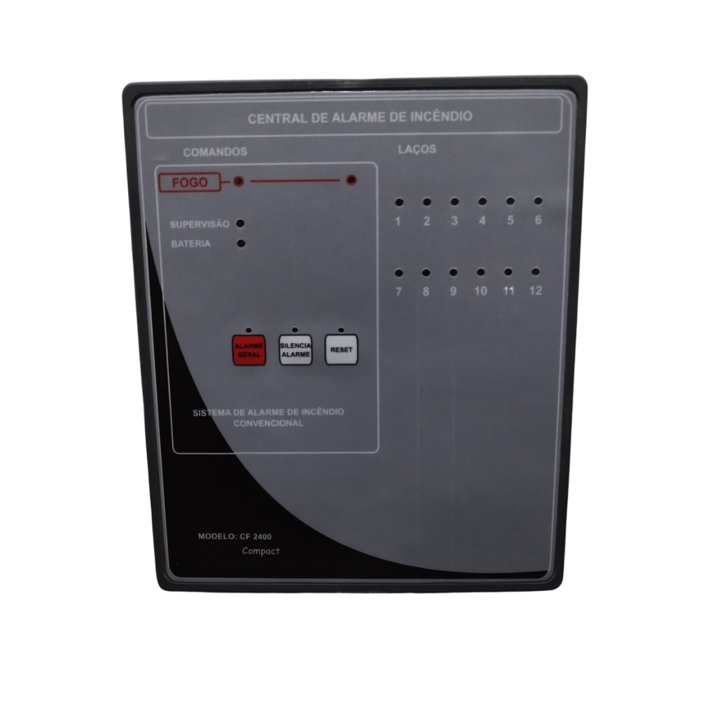 Central De Alarme De Incêndio 12 Pontos 12v AVCB Aprovado Pelos Bombeiros Acionador