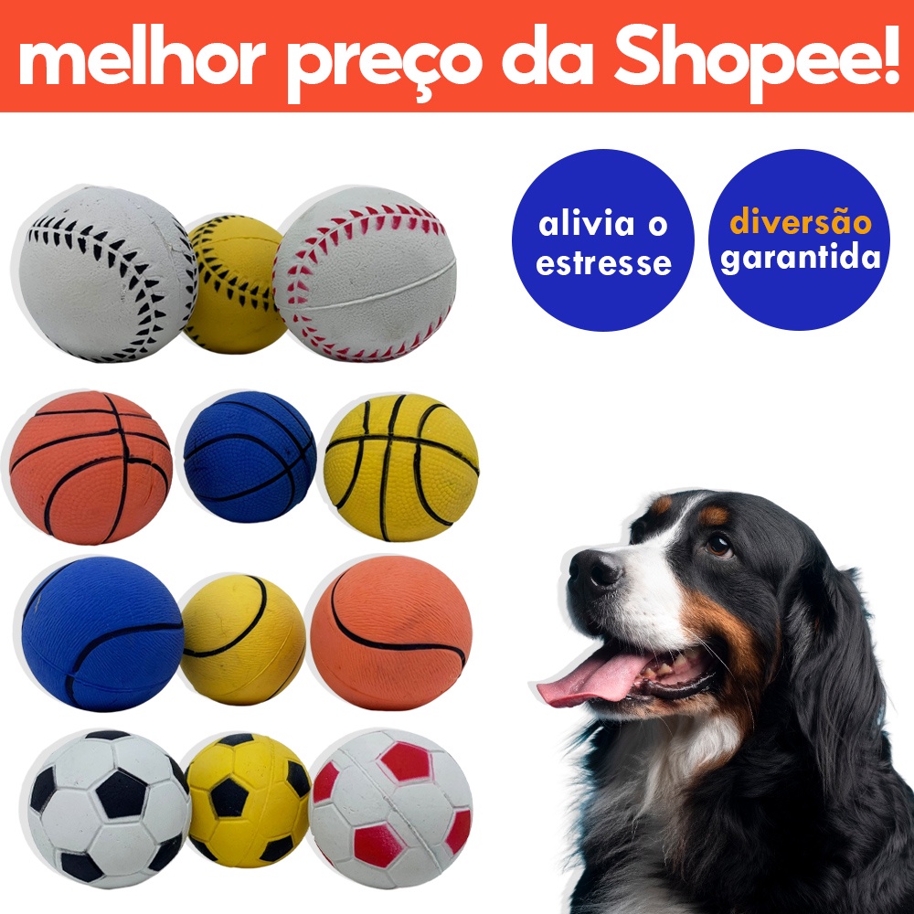 Brinquedo para Cachorro Kit Bola Esporte Savana Pet