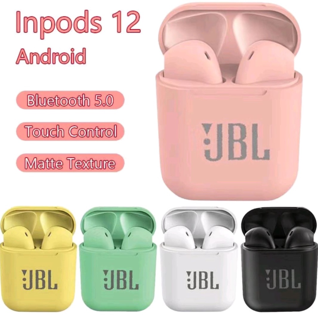 Fone Jbl Inpods i12 Sem Fio Bluetooth com micro fone Shopee Brasil