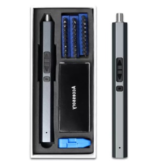 Mini Parafusadeira Elétrica Portatil Lanterna 37 Pçs Celular