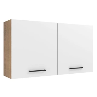 Armário de Cozinha Aéreo 120 cm 2 Portas Rustic/Branco Agata Madesa em Oferta na Shopee