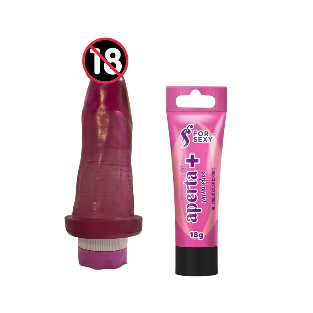 Kit Sex Shop Consolo Peniano Vibrador Jelly + Gel Lubrificante Virgem de  Novo