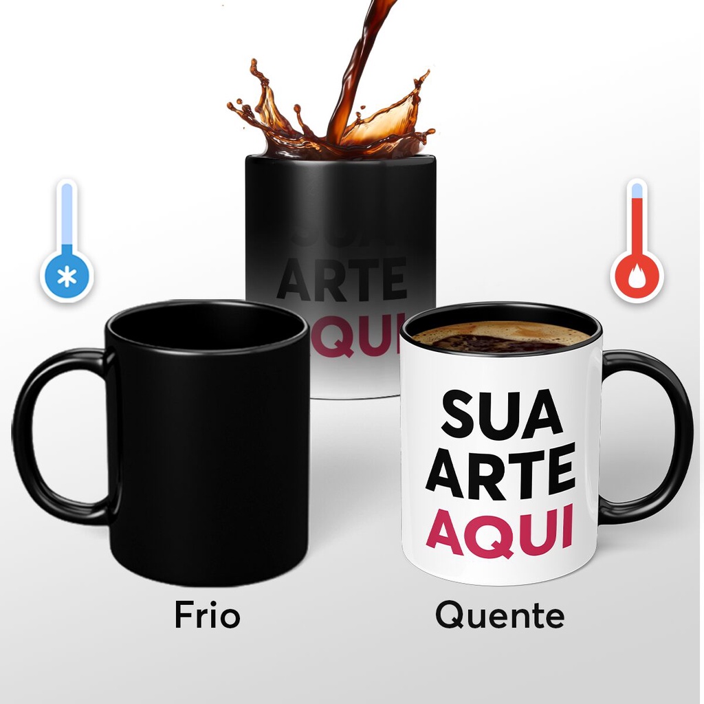Caneca Mágica Personalizada com Sua Foto - Alta Qualidade - CRIAMOS SUA ARTE