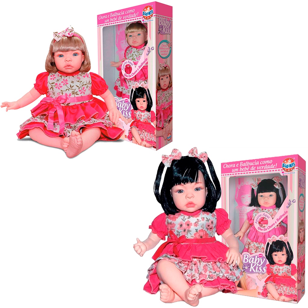 Boneca Reborn Baby Kiss Estilo Bebê Reborn Realista SID-NYL