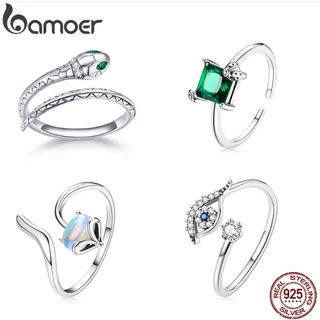 Anel Aberto Bamoer Prata 925 Jóias De Moda Tamanho Ajustável Para Presente Feminino em Oferta na Shopee
