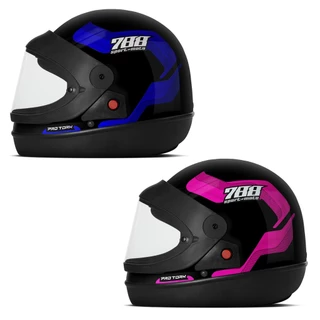 Capacete Pro Tork Sport Moto 788 2 Unidades Azul (Kit)