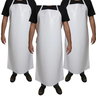 3x Avental Branco Impermeável Resistente Açougue Cozinha