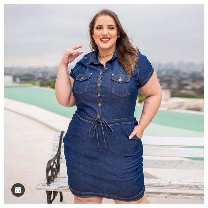 Evangelica Vestido Jeans Moda Plus Size Evangelica Roupas