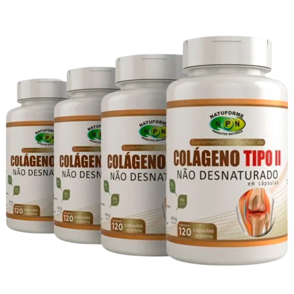 Kit 04 Colágeno Não Desnaturado Tipo 2 para Ossos e Articulações ...