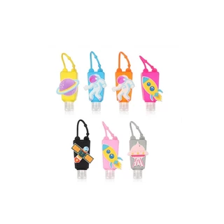 Kit Porta Alcool Gel Frasco Portatil 30ml Chaveiro Bolsa
