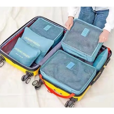 Kit 6 Bolsas Organizadoras Para Mala Roupas Bagagem Viagem Pronta Entrega