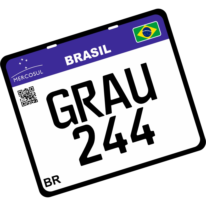 Placa Moto Mercosul Decorativa com Adesivo Osascorte Envio Rápido