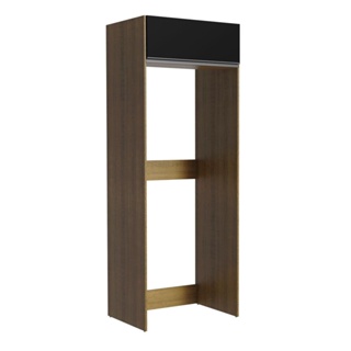 Porta Geladeira Madesa Glamy 1 Porta Basculante - Rustic/Preto