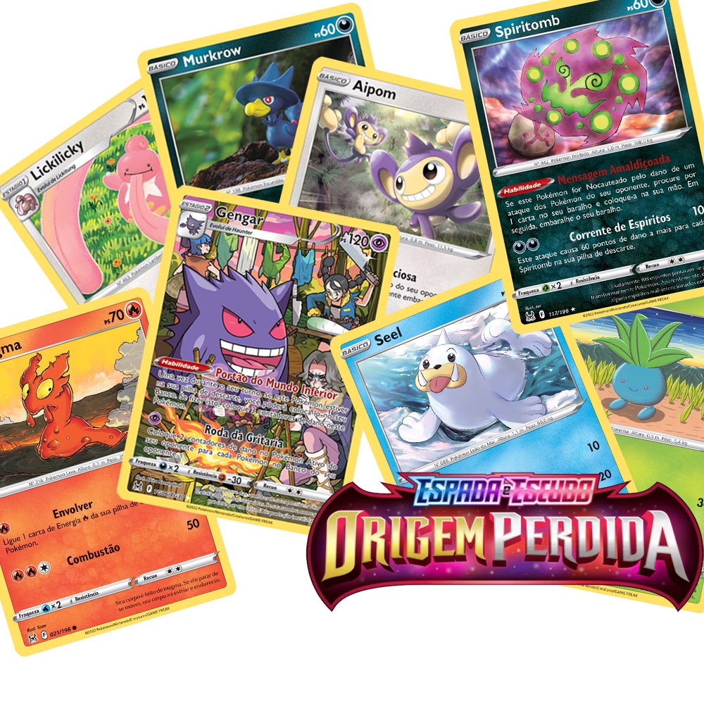Cartas Raras Origem Perdida Pokémon TCG Card Original Copag - Escorrega o  Preço