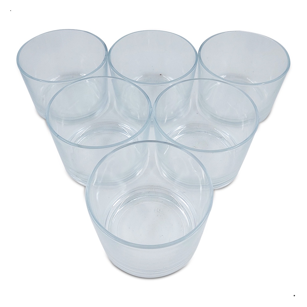 Kit 10 Copos Vidro Para Velas `Perfumadas 140ml