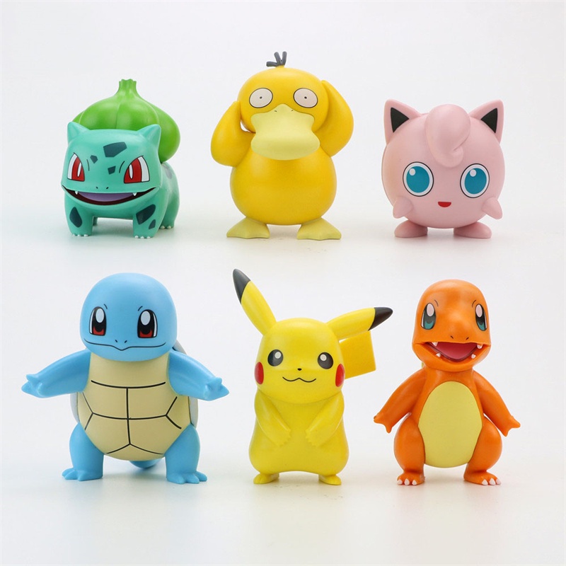 Pokemon Figuras Modelo 6pçs Estilos Diferentes Bonecos De Anime Pikachu  Kawaii Brinquedos - Corre Que Ta Baratinho