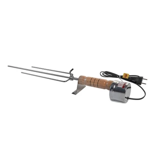 Kit Churrasco 1Espeto Giratorio Eletrico Churrasco Grill Portátil Presente Camping Acampamento Pesca