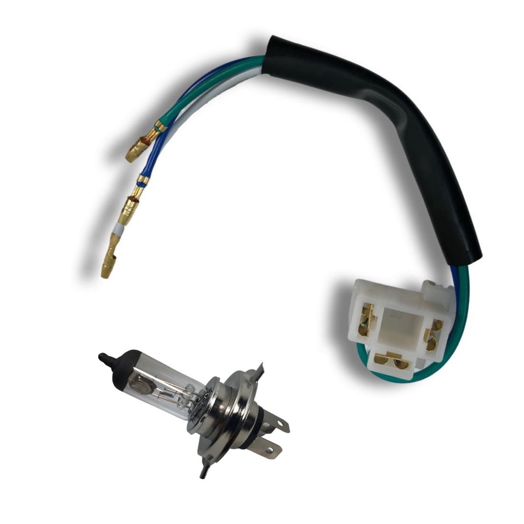 SOQUETE FAROL BIODO + LÂMPADA H4 CG TITAN/ KS/ ES/ FAN/ XLR125/ FALCON/ CB300/ XRE300 OUTROS