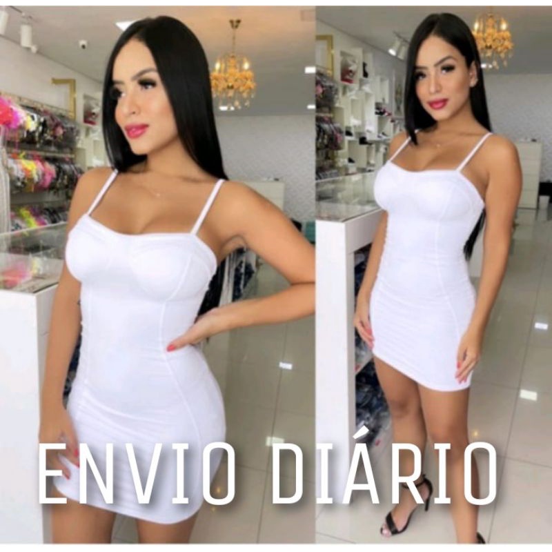 Vestido Branco Social Elegante Sofisticado Réveillon