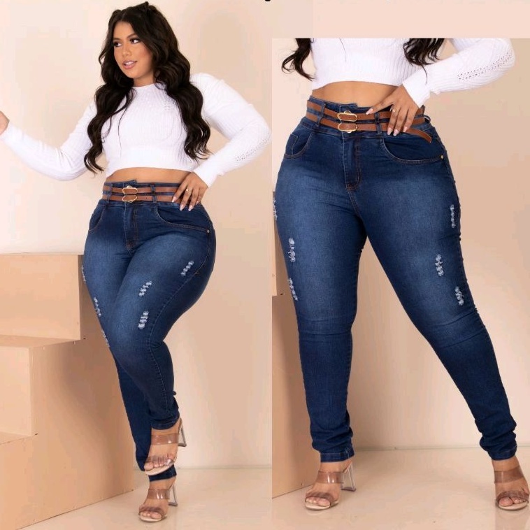 Calça jeans plus 2024 size tamanho 60