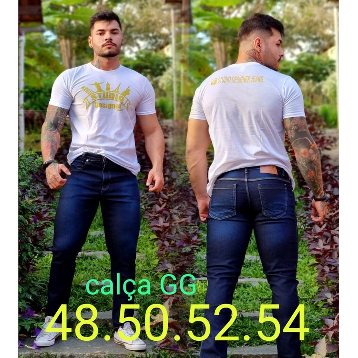 Calça Jeans Lycra Masculina Plus Size Tamanho Grande Pronta Entrega  Reforçada Perfeita Promoção Lindas