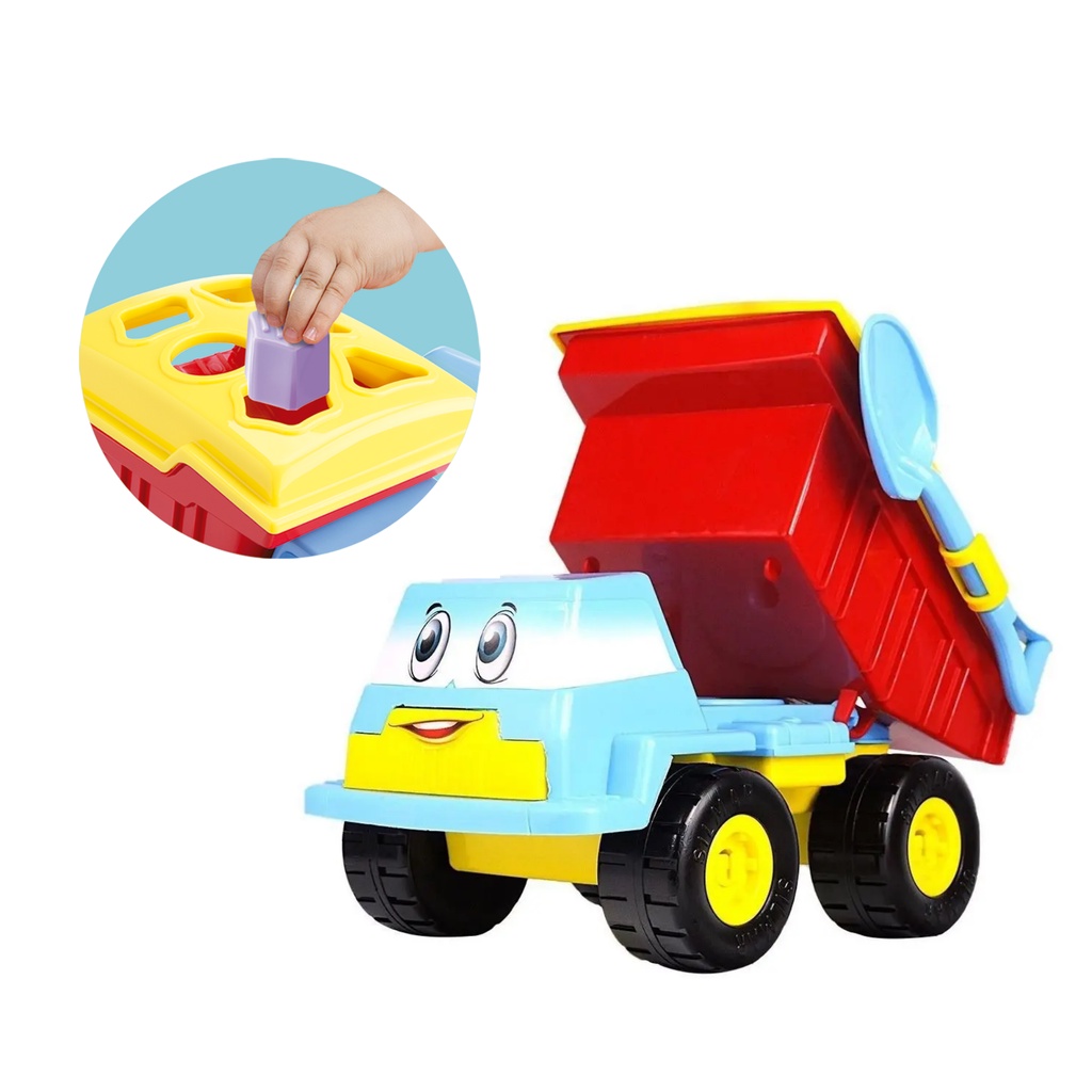 Caminhão Caçamba Grande Brinquedo Educativo Bebê 12 Meses