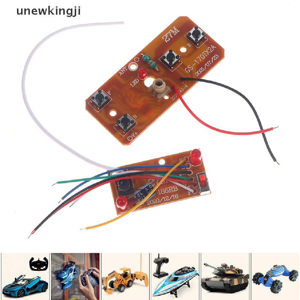 unew 4CH RC Controle Remoto 27MHz Circuito PCB Transmissor Placa Receptor Sistema De Rádio Para Carro kingji