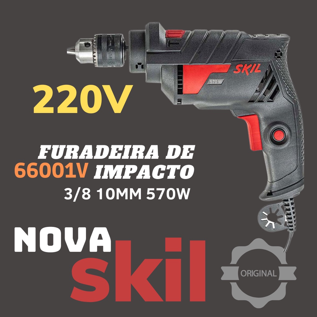 Nova Furadeira de Impacto 570W Stil 3/8 Ref.6601V. | Shopee Brasil