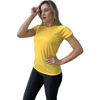 Blusa Baby Look Feminina de Academia camisetaTecido Dry Fit -  Antitraspirante - Esporte - Casual - Corrida