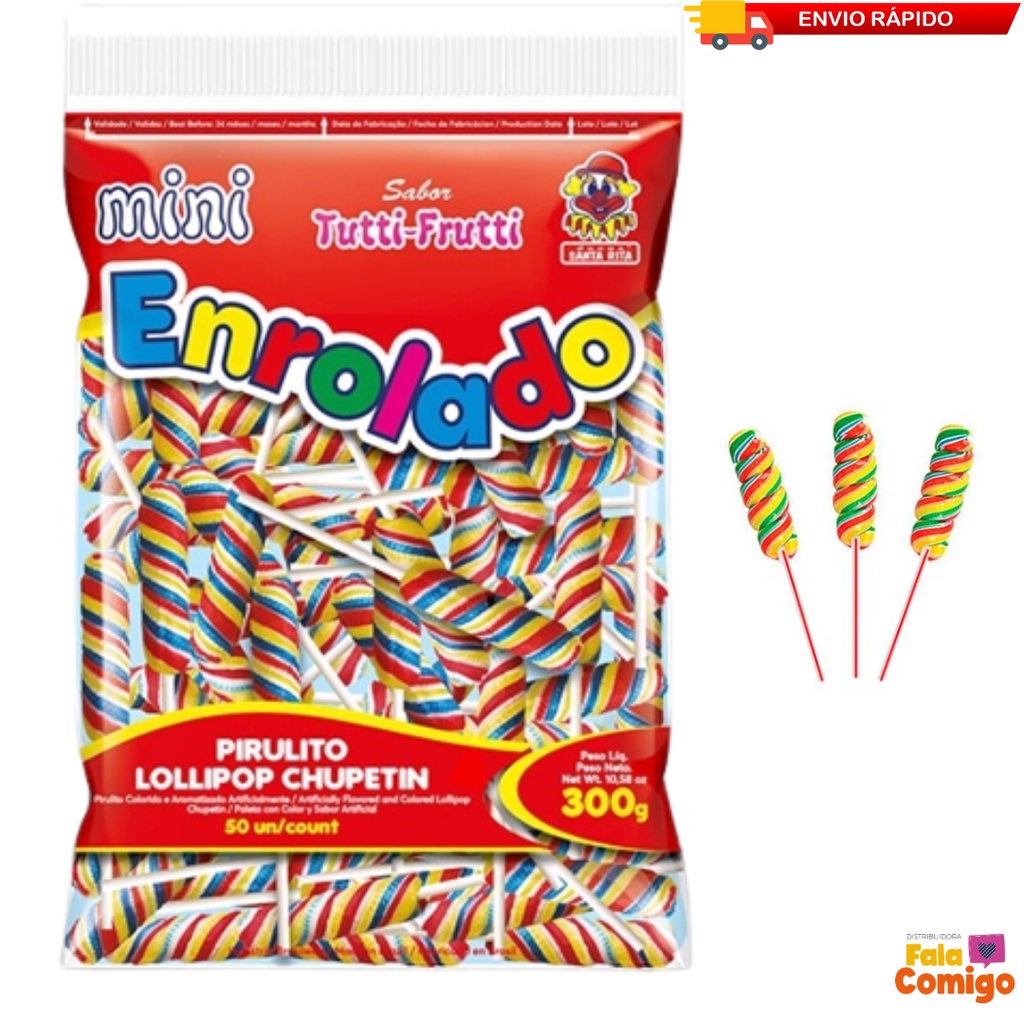 Pirulito mini Enrolado Rabinho 50 und - Santa Rita