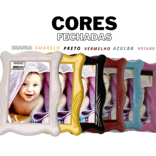 Kit 30 Porta Retrato Plástico Reforçado 10x15 Varias Cores