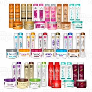 Kit Capilar 18 Produtos - Shampoo - Condicionador - Mascara