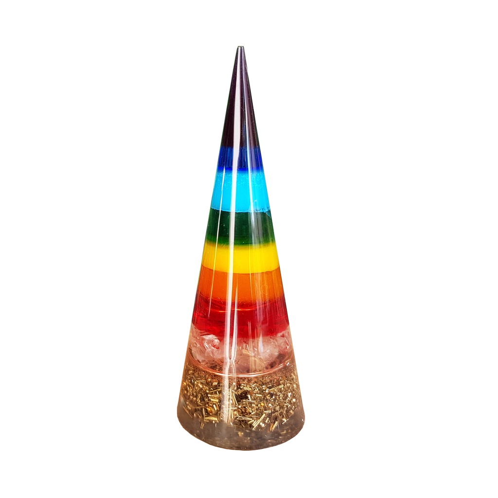 Cone De Orgonite Cores Dos Chakras | Shopee Brasil