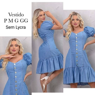 VESTIDO EVANGÉLICO JEANS SEM LYCRA