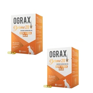 Combo 2x Ograx Derme 20 cães e gatos 30 cápsulas