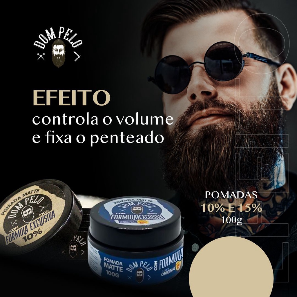 2 Pomadas Modeladoras Matte 10% e 15%