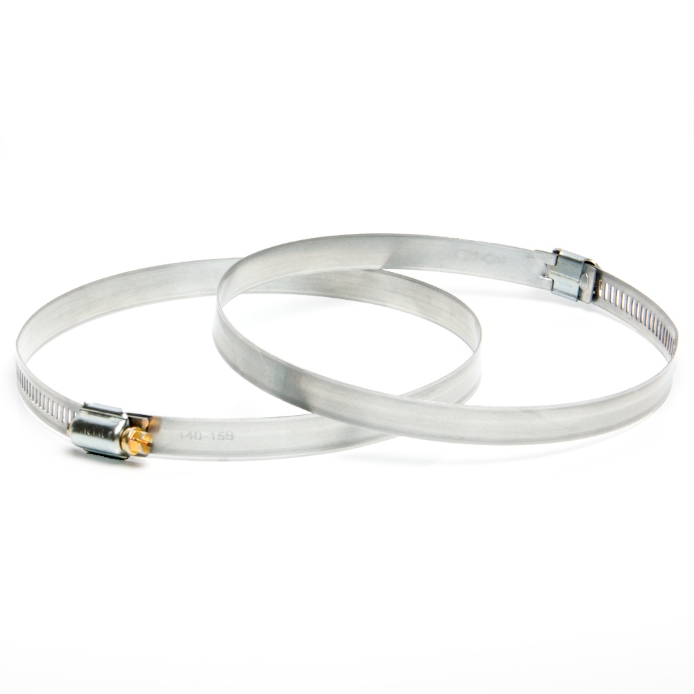 2 Abraçadeiras Rosca Sem Fim em aço carbono - 140mm a 159mm