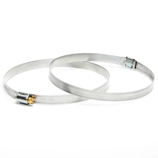 2 Abraçadeiras Rosca Sem Fim em aço carbono - 140mm a 159mm