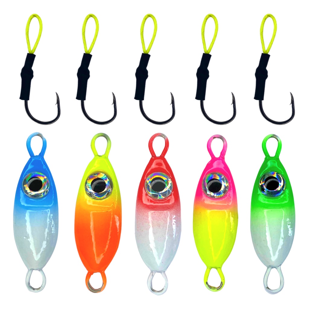 Micro Jig Slow Cucaracha 10gr Isca Artificial Jumping Robalo Corvina Pampo Sargo Garoupa Xaréu Traíra Tucunaré Dourado