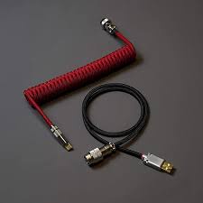 cabo usb tipo c coiled para teclado mecanico