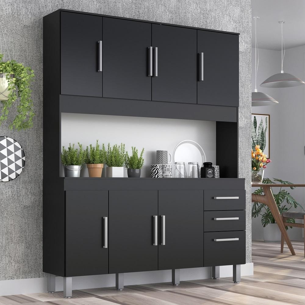 Cozinha Compacta Sagitario 1,44m 7 Portas 3 Gav