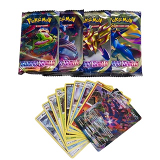 110 Peças De Cartas Pokémon Douradas Cartões Dourados Em Fol