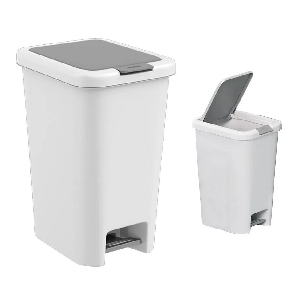 LIXEIRA COM PEDAL DOUBLE 10L COZA