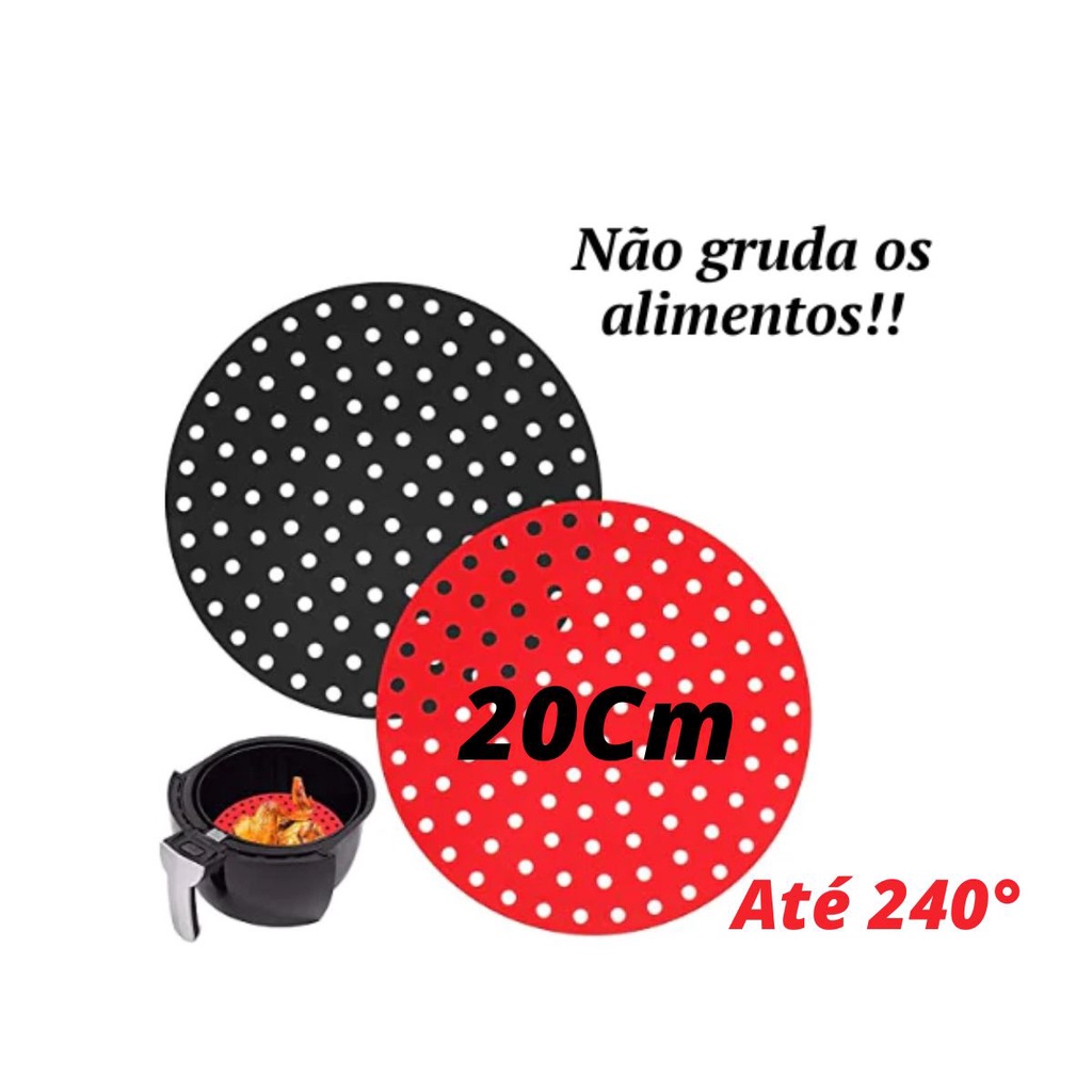 Forma De Silicone Antiaderente Para Air Fryer Tapete 20cm