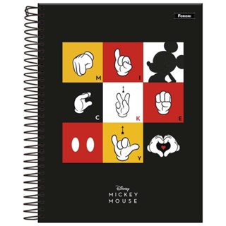 Caderno Colegial Mickey 10 Matérias Foroni