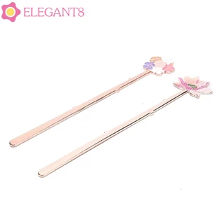 ELEGANT Leitura Assistente Criativa Página De Metal Etiquetas Marcadores Alunos De Flores Lotus Suprimentos Escolares Coloridos Suporte De Livros Sakura